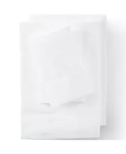 Комплект постельного белья из египетского хлопка сатинового цвета плотностью 700 нитей, не требующий глажки Lands' End, white