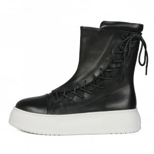 Thai points Мужские черные ботинки Crew Martin на платформе