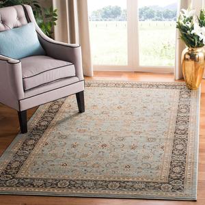 Ковер SAFAVIEH, 275 x 366 см, Vintage Collection, Light Blue & Black, Oriental Traditional Distressed Design, Non-Shedding & Easy Care, идеально подходит для помещений с высокой проходимостью в гостиной, спальне (VTG571H)