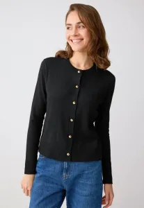 Кардиган с круглым вырезом и блестящими пуговицами Jimmy Key, Black