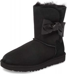 Женские зимние ботинки FSJ средней длины с мехом, теплые, плоские, удобные повседневные туфли, размеры 4-15 US, Black