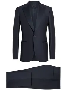 Костюм с однобортным пиджаком Zegna, синий