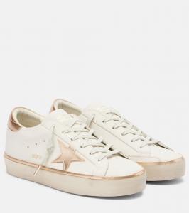 Hi Star кожаные кроссовки Golden Goose, White/Taupe