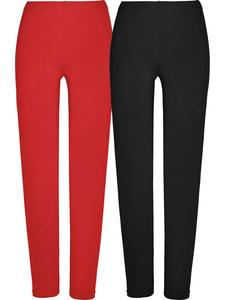 Леггинсы из одинарного джерси, длинные, упаковка из 2 пар, красного/черного цвета REDBEST