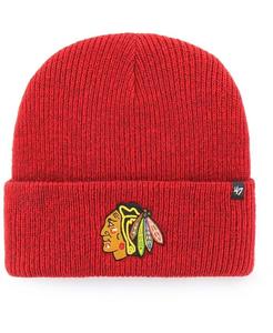 Мужская красная вязаная шапка с манжетами Chicago Blackhawks Brain Freeze '47 Brand