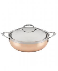 Индукционная медная кастрюля CopperBond объемом 5 кварт с купольной крышкой Hestan, Copper