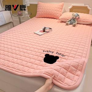 Yalu Матрас 150х200 см, антибактериальный, стеганый, из соевого волокна, цвет Xingfu Xiaoxiong-Pink