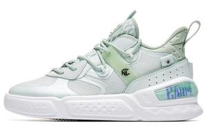 LOHAS LOHAS Противоскользящие и износостойкие дышащие кроссовки для скейтбординга Mid-Top Женские нефритово-зеленые QIAODAN