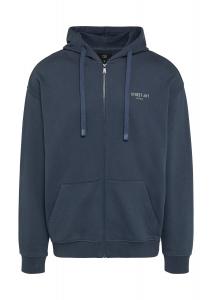 QS Толстовка с молнией в темно-синем цвете