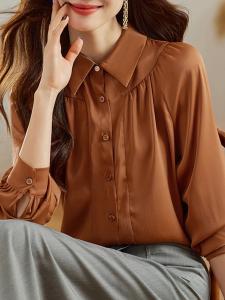 Классическая блузка с воротником, женская блузка Doux Belle, цвет Tan