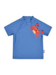 Sterntaler Купальная футболка с короткими рукавами и принтом в виде крабов, голубоватого цвета