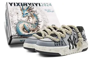 MLB Черные синие серые унисекс низкие скейтерские кроссовки с утолщенной стелькой для увеличения роста и полного покрытия, цвет Blue Gray