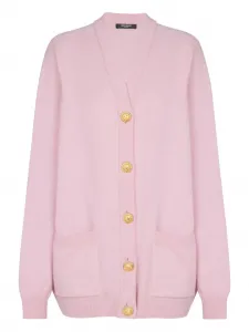 Кардиган с v-образным вырезом BALMAIN, розовый