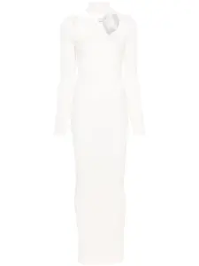 Трикотажное платье с кристаллами Giuseppe Di Morabito, нейтральный