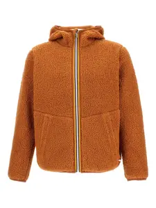 Флисовая куртка-шерпа на молнии спереди K-Way, оранжевый