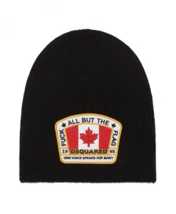 Черная кепка с нашивкой и логотипом, круглая форма. Dsquared2, черный