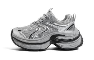 Скользоустойчивые, износостойкие, дышащие массивные кроссовки низкие женские HUANQIU, бордовые