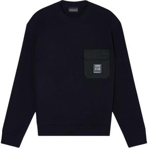 Свитшот с нашивкой-логотипом EMPORIO ARMANI, черный