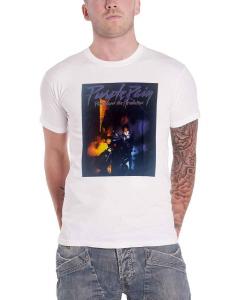 Фиолетовая футболка с квадратным рисунком дождя Prince, белый