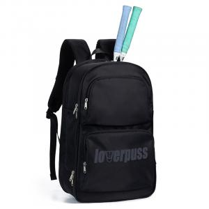 LOVERPUSS Нейлоновый теннисный рюкзак большого размера унисекс белый и черный, Cool Black