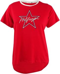 Женская футболка Tommy Hilfiger Plus Sport Star с логотипом, True Red
