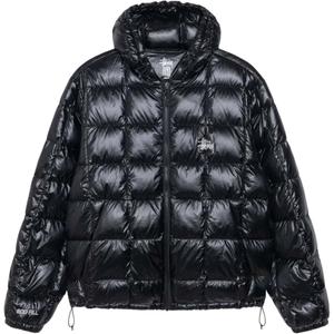 Пуховик с капюшоном средней плотности Stussy, цвет Lime