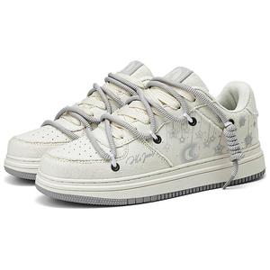 Амортизирующие, устойчивые к истиранию, дышащие, легкие низкие кеды унисекс HLA JEANS, бело-синие