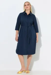 Платье-Рубашка с поясом Ulla Popken, Marine