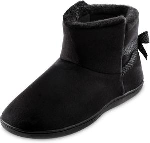 Женские тапочки Isotoner Microsuede Mallory с бантом, Black