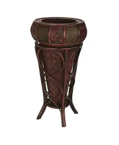 Декоративное кашпо на подставке Nearly Natural, brown