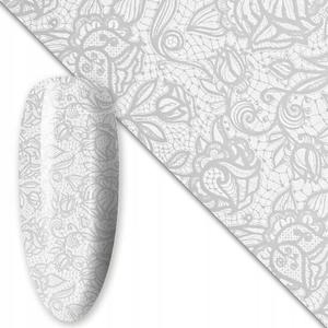 Трансферная фольга для нейл-арта 80 см Белая №12, AllePaznokcie