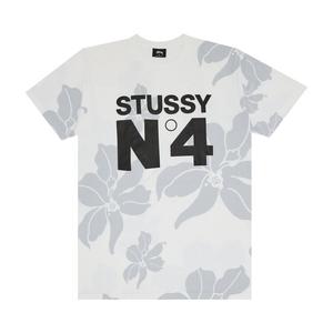 Футболка Stussy No. 4 Flowers 'White', белый