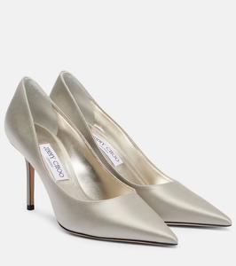 Туфли-лодочки Love 85 из сатина Jimmy Choo, Silver
