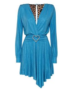 Короткое платье Артемида Кристалл Philipp Plein, цвет Middle Blue