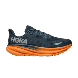 Кроссовки HOKA Clifton 9 GORE-TEX 'Stormy Skies Orange Zest', синий
