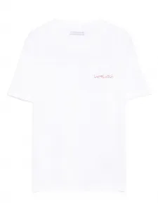 Футболка из хлопка с вышитыми деталями Maison Labiche, белый