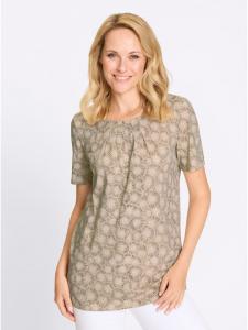 Sieh an! Футболка с длинными рукавами, с принтом в песочно-бежевых тонах