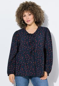 Блуза Ulla Popken Blouse, Marine/Dark Blue