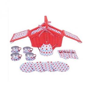 Bigjigs, чайный сервиз в корзине
