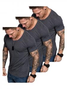 Набор из 3 футболок 3. LANCASTER (3x антрацитовый цвет)