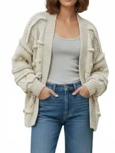 Вязаный кардиган-бомбер Brigitte из альпаки First Born Knits