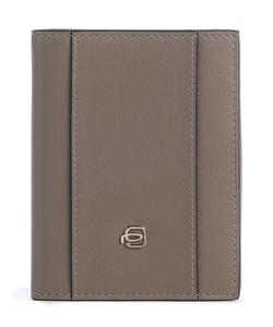 Круглый rfid-кошелек из мелкозернистой яловой кожи Piquadro, коричневый