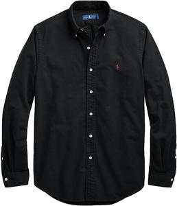 POLO RALPH LAUREN Мужская классическая клетчатая оксфордская рабочая рубашка с длинным рукавом, Ralph Lauren Black.