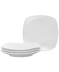 Квадратные салатные тарелки Swirl, набор из 4 шт. Noritake, white