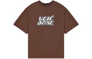 WE11DONE Футболка унисекс коричневая