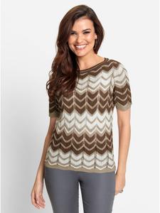 Ажурный свитер с коричневым и экрю узором WITT WEIDEN