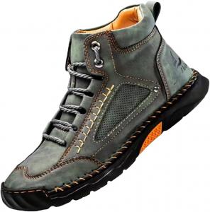 Мужские повседневные походные ботинки, дышащие, противоскользящие, теплые, средней высоты, ботинки до щиколотки для пеших прогулок, путешествий, отдыха, альпинизма и бездорожья Generic, зеленый