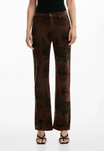 Широкие штанины с принтом Desigual, Brown
