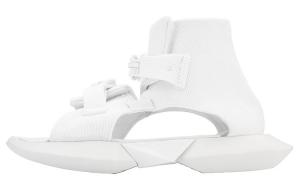 NORVINCY Пляжные повседневные тапочки средней высоты с застежкой-липучкой, однотонные, универсальные, модные, пляжные сандалии, унисекс, белые