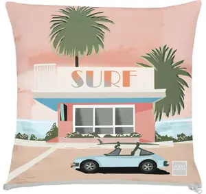 АПЕЛЬТ декоративная подушка "3986", (1 шт.), чехол на подушку с наполнителем, 1 шт APELT 48х48 см, синий/розовый